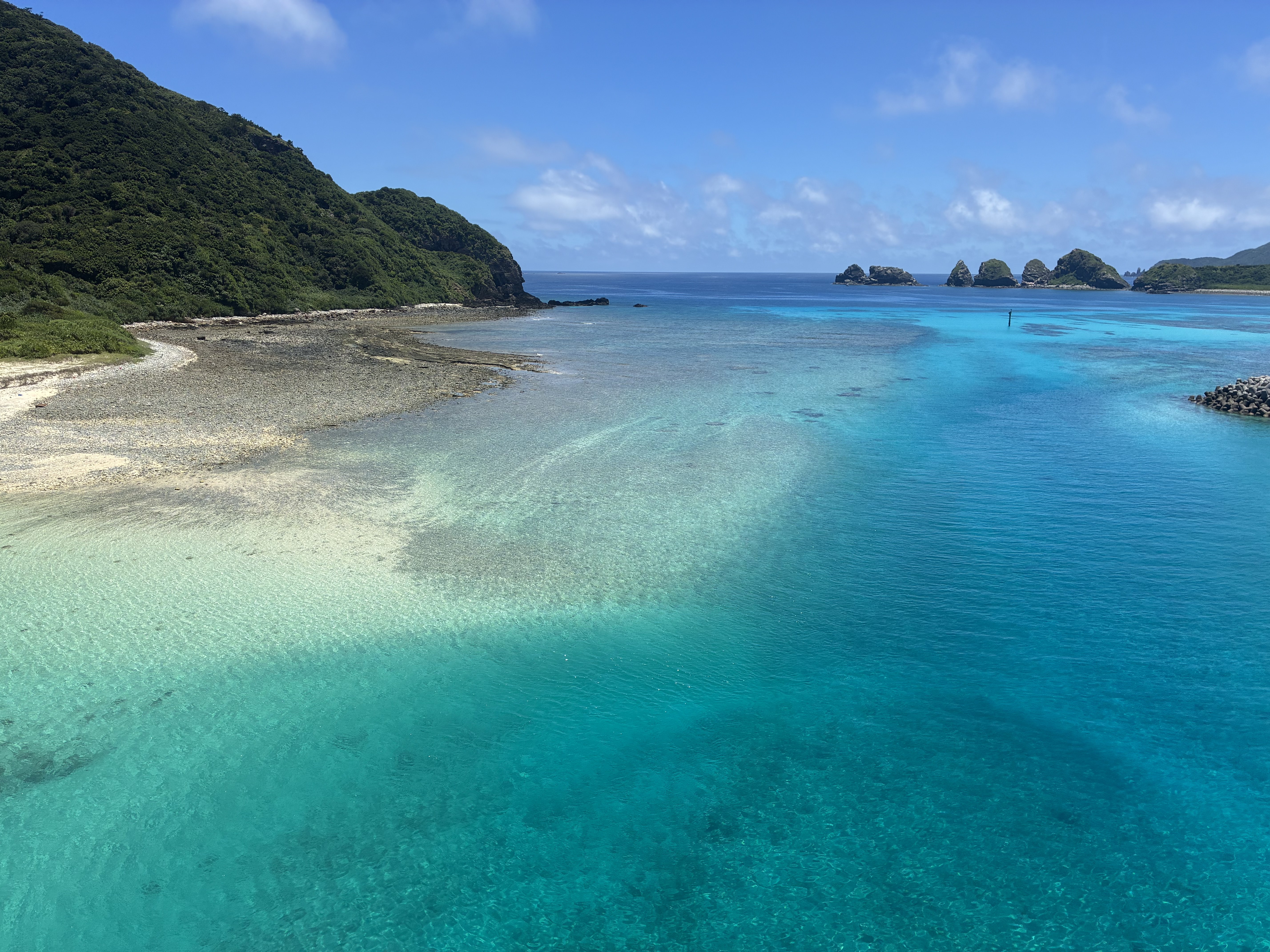 のどかな島の朝とダイビングでのハプニング